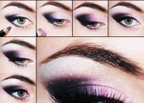Purple Smoky Eyes Makeup Tutorial Step by Step with Pictures